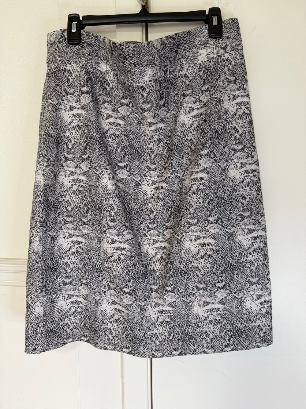 ANTONIO MELANI Grey Snake-Print Pencil Skirt size 14